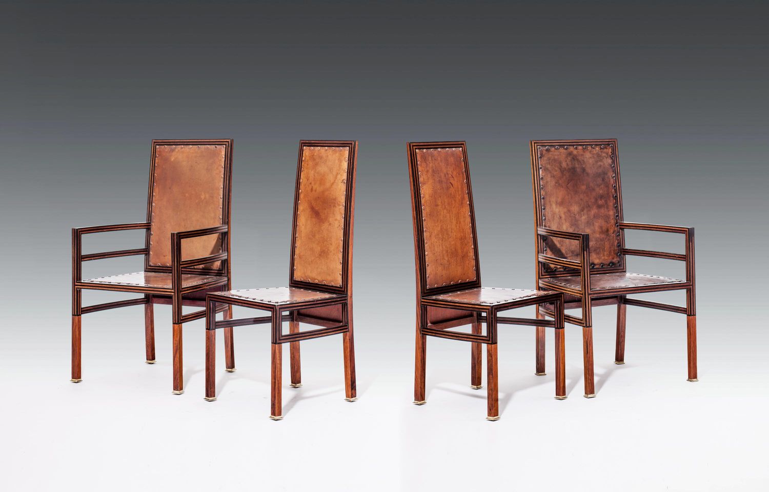 TWO CHAIRS, TWO ARMCHAIRS from the diningroom of the Villa Kurz in Jägerndorf